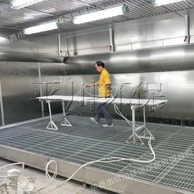 双弧形三面流水喷漆房